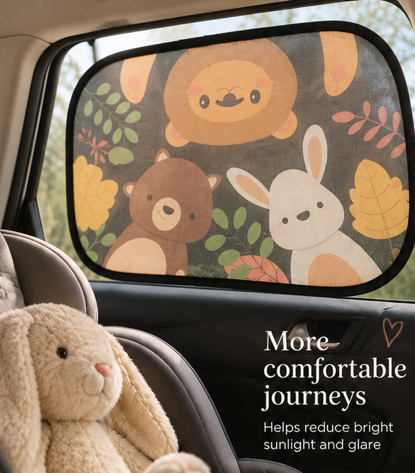 Cute & Co Animal Car Window Sunshades – Twin Pack