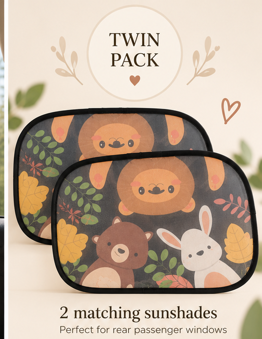 Cute & Co Animal Car Window Sunshades – Twin Pack