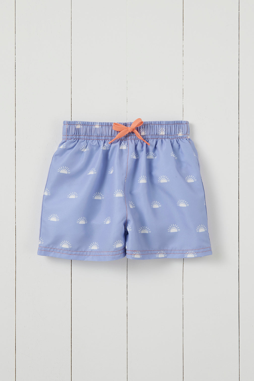 Grass and Air lavender sun print kids swim shorts