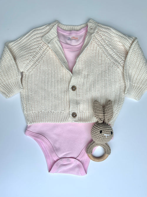 "Born in 2026" Knit Cardigan Newborn Bundle