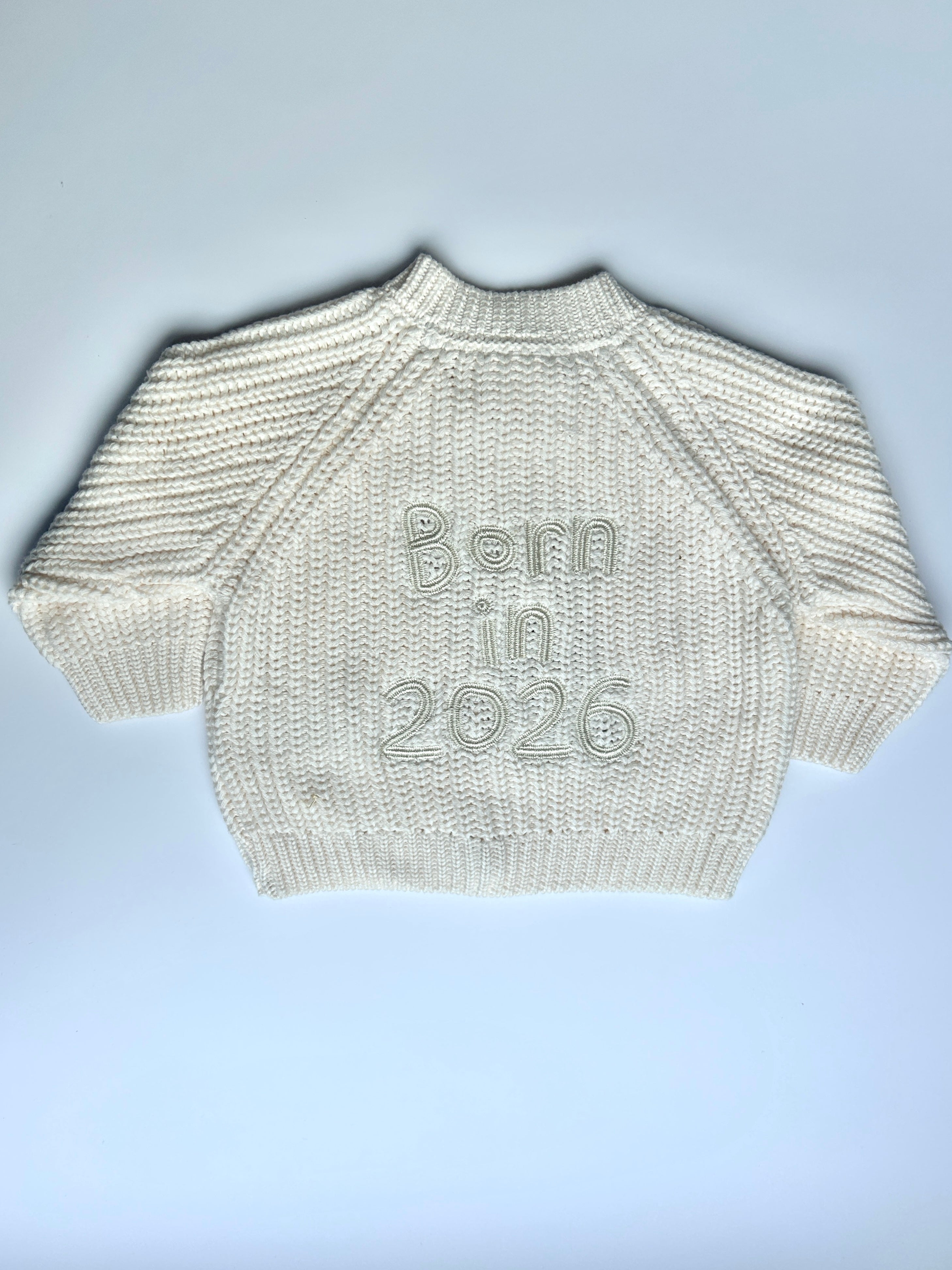 "Born in 2026" Knit Cardigan Newborn Bundle