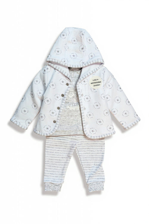 3 piece baby outfit set UK reversible padded jacket