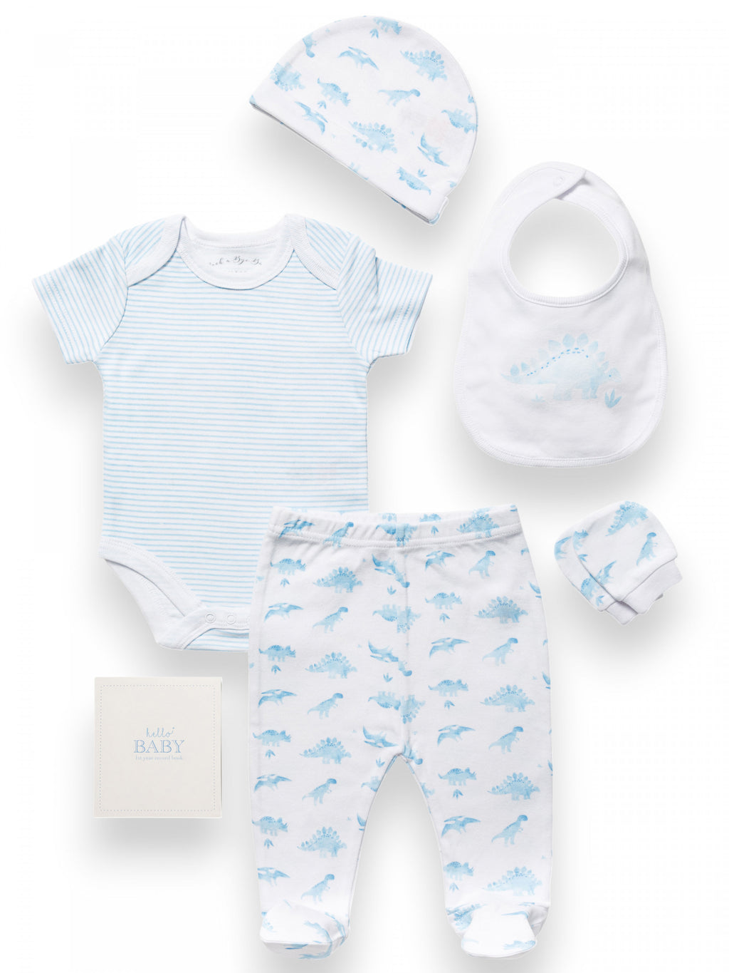 dinosaur memory book 6 piece set 100 cotton knit UK premium baby essential