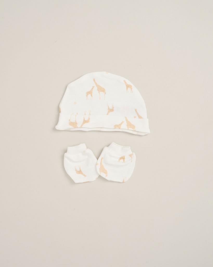 giraffe newborn baby gift set UK 5 piece cotton layette