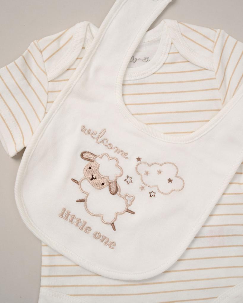 newborn baby gift set UK 5 piece cotton layette unisex