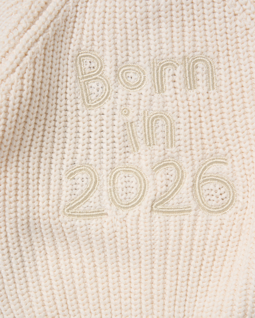 born in 2026 baby cardigan UK cream knit