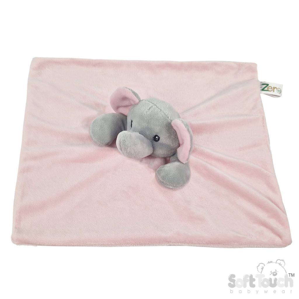 eco recycled elephant baby comforter UK grey pink