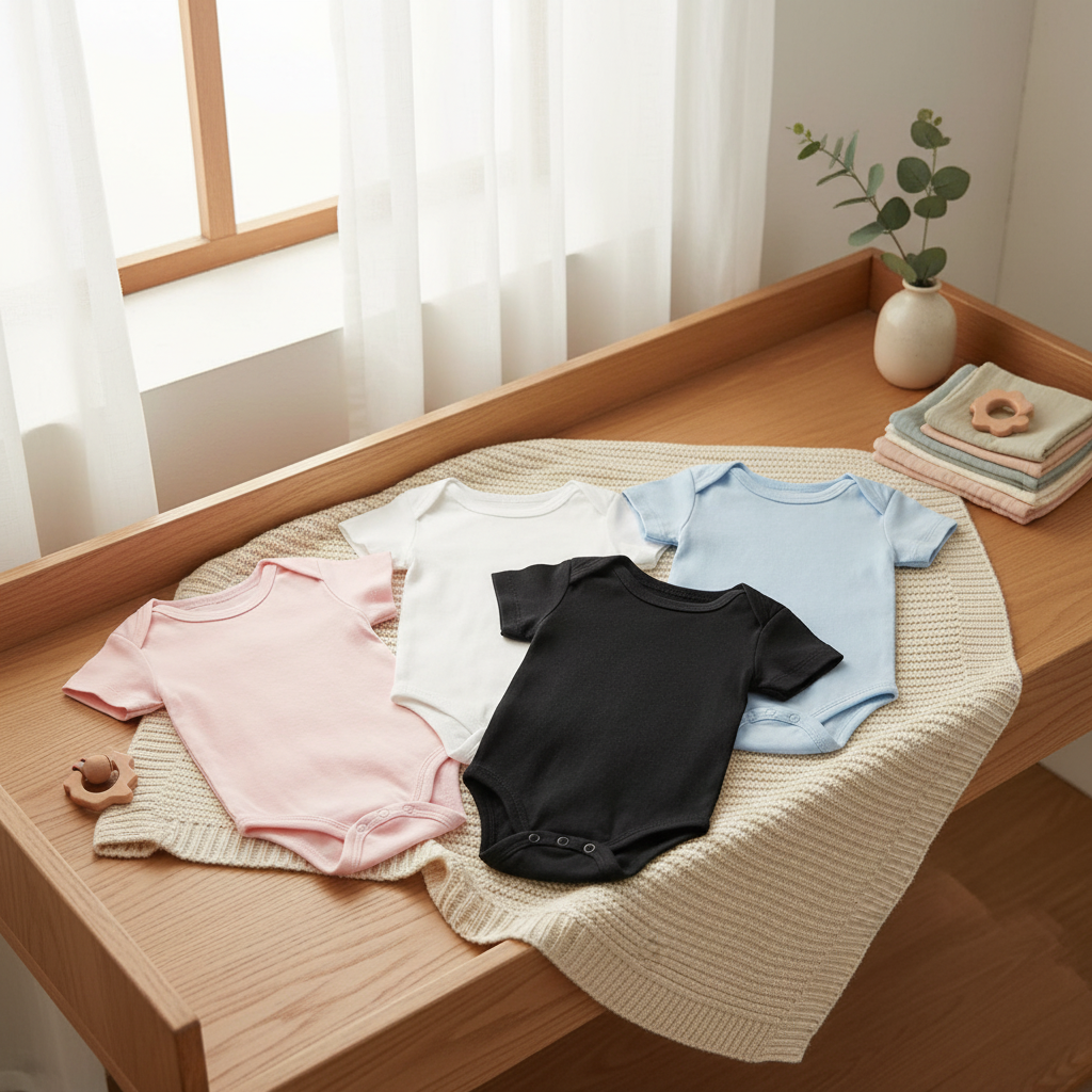 organic cotton baby bodysuit 5 pack UK short sleeve